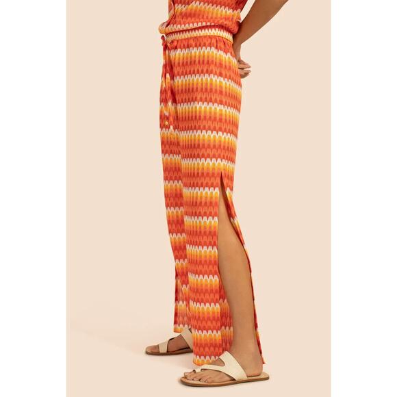 NEW Trina Turk Sunray Crochet Slit Pant Flare Swimsuit Coverup Size Large -$162 - Picture 4 of 5